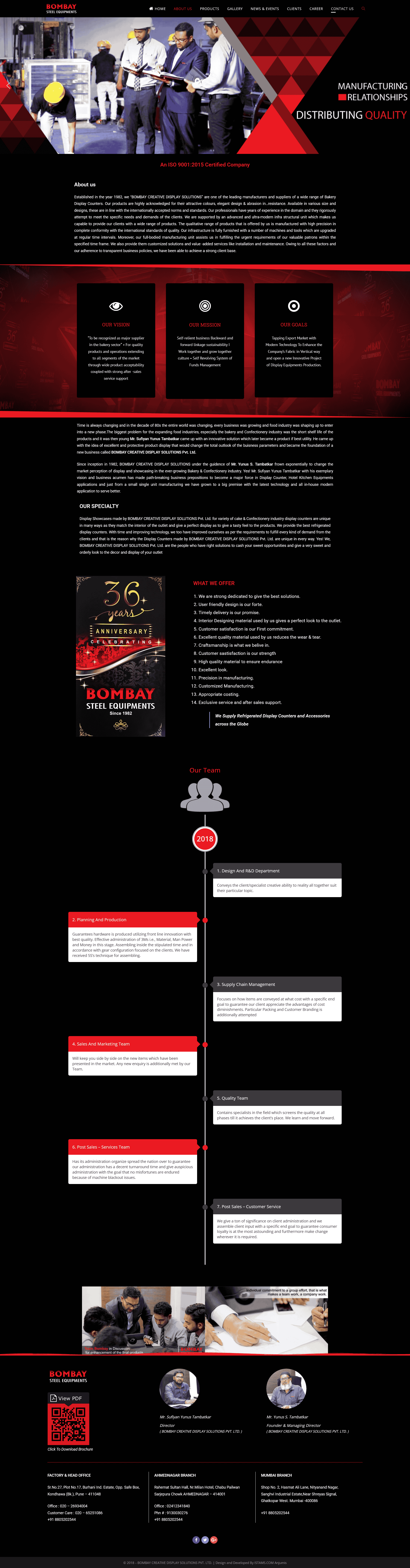 Bombay Steel About Page