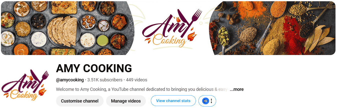 AMY COOKING YouTube Channel